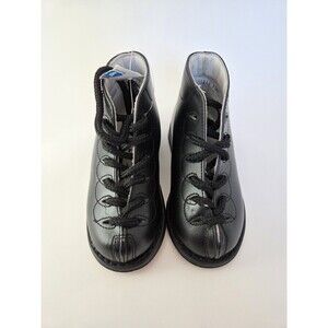 Vintage Pie-Co Orthopedic Toddler Boots Black Leather High Top Corrective Shoes
